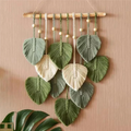 Handwoven Macrame Leaf Wall Hanging
