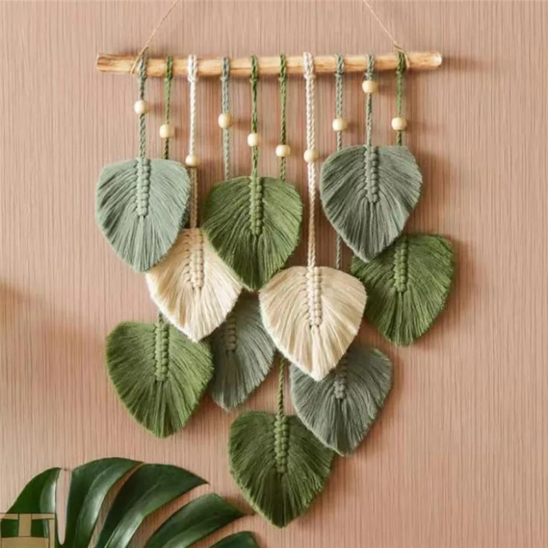 Handwoven Macrame Leaf Wall Hanging
