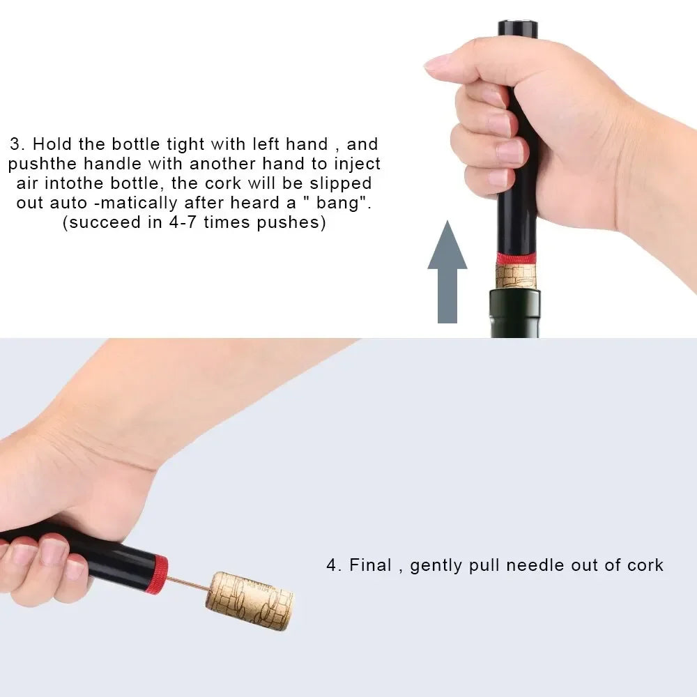 🍷 Air Pressure Wine Opener – Effortless Cork Removal