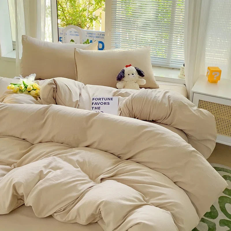 100% Cotton Boho Bed Linen Set – Soft, Breathable & Stylish 4-Piece Bedding Set
