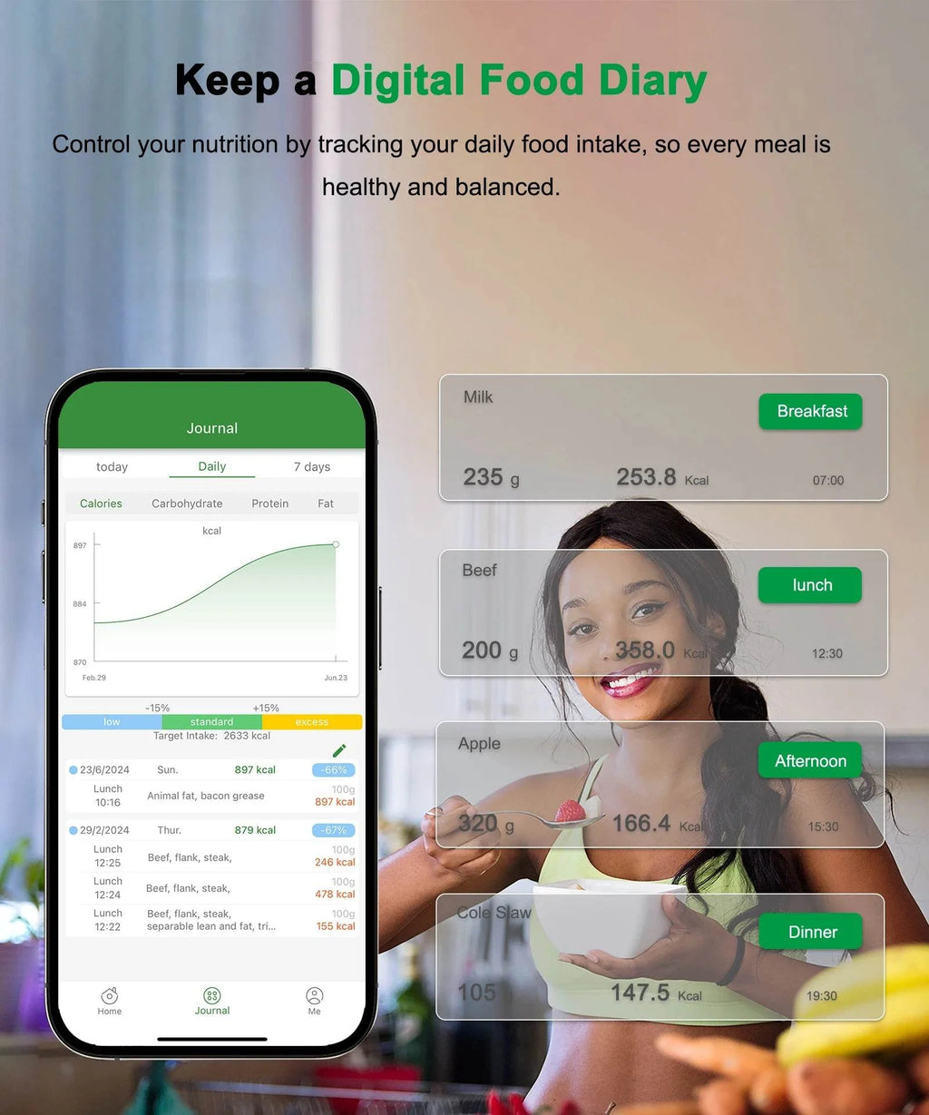 Smart Nutrition Food Scale with Bluetooth app