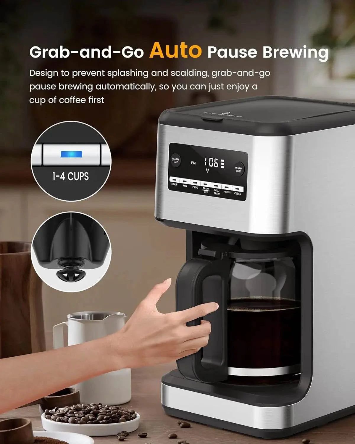 14-Cup Programmable Coffee Maker Drip-Free