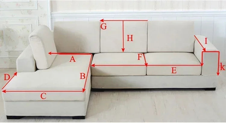 Plush Wave Striped Couch Slipcovers