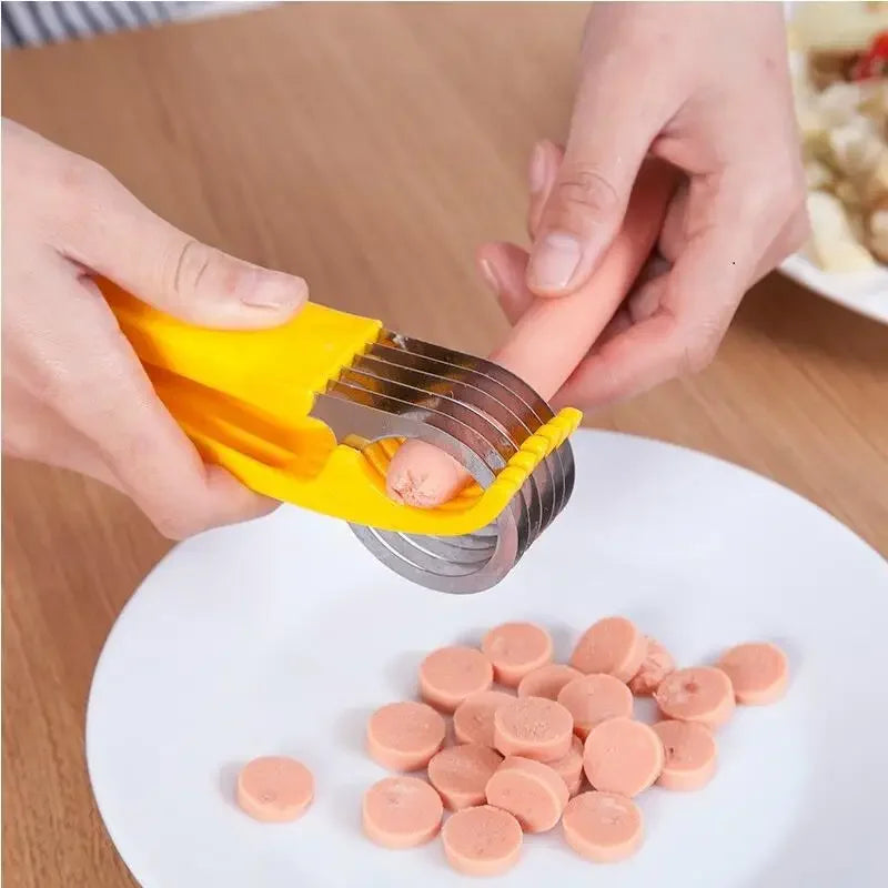 Creative Banana Slicer & Sausage Slicer – Stainless Steel Fruit Cutter