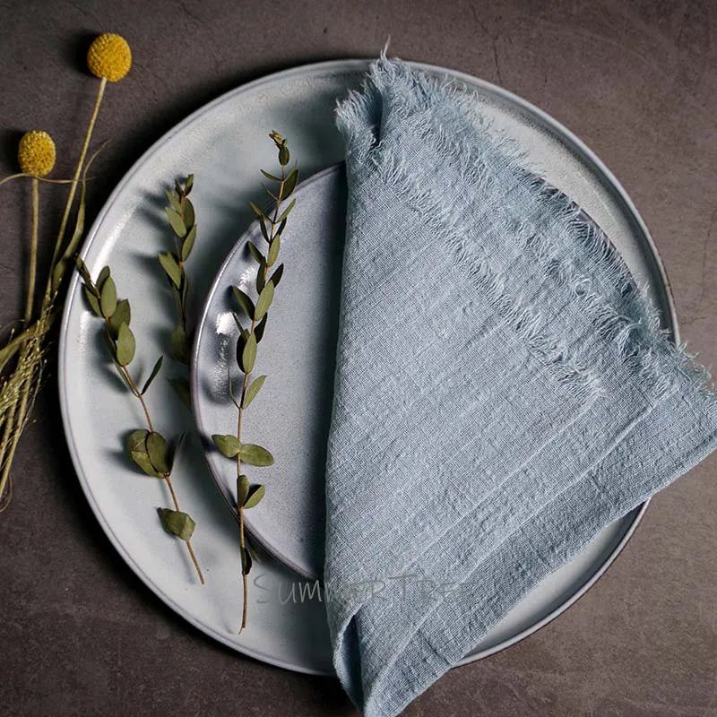 Rustic Cotton Gauze Reusable Napkin – Boho Kitchen & Table Decor