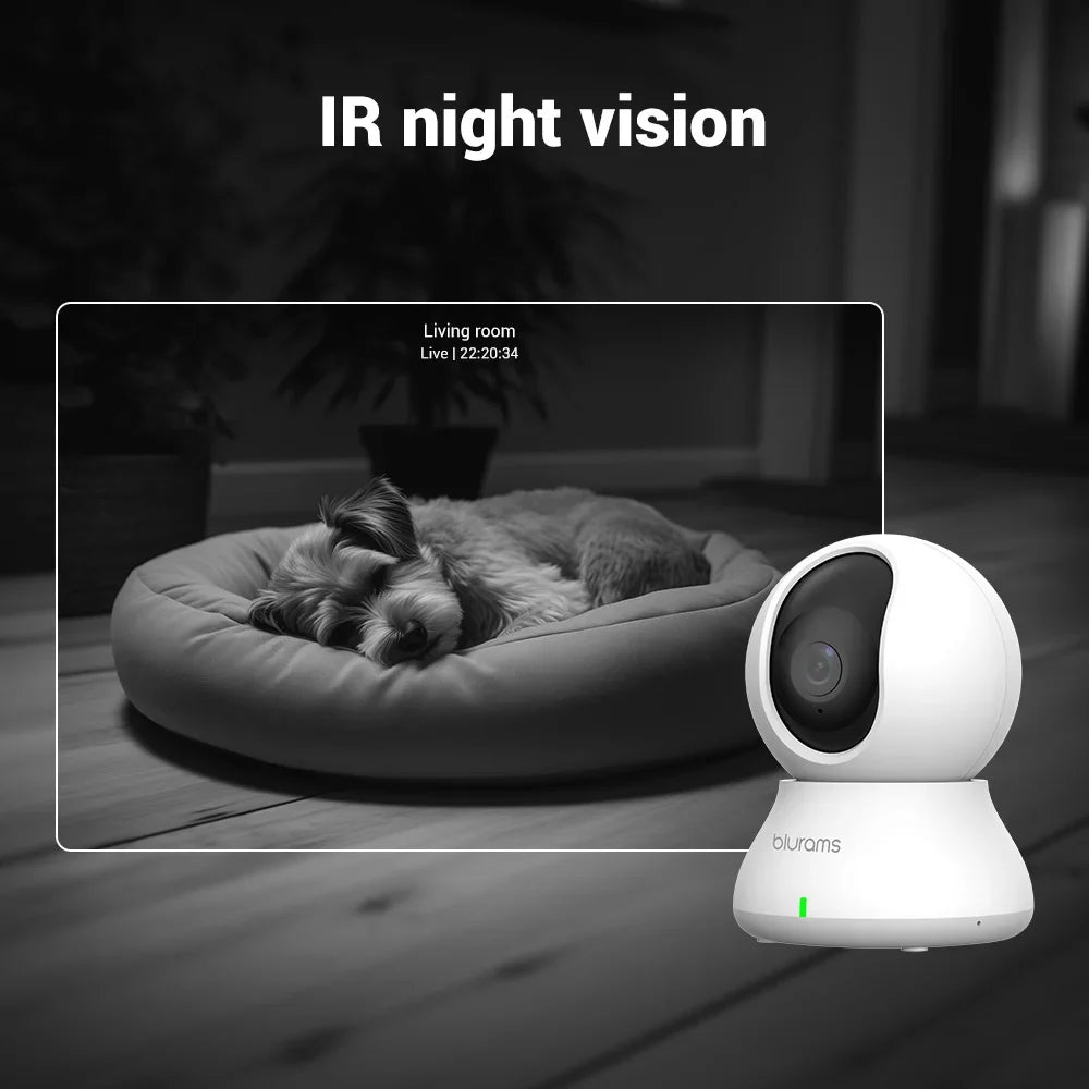2K 360° PTZ Wi‑Fi Camera Mini Pet Cam