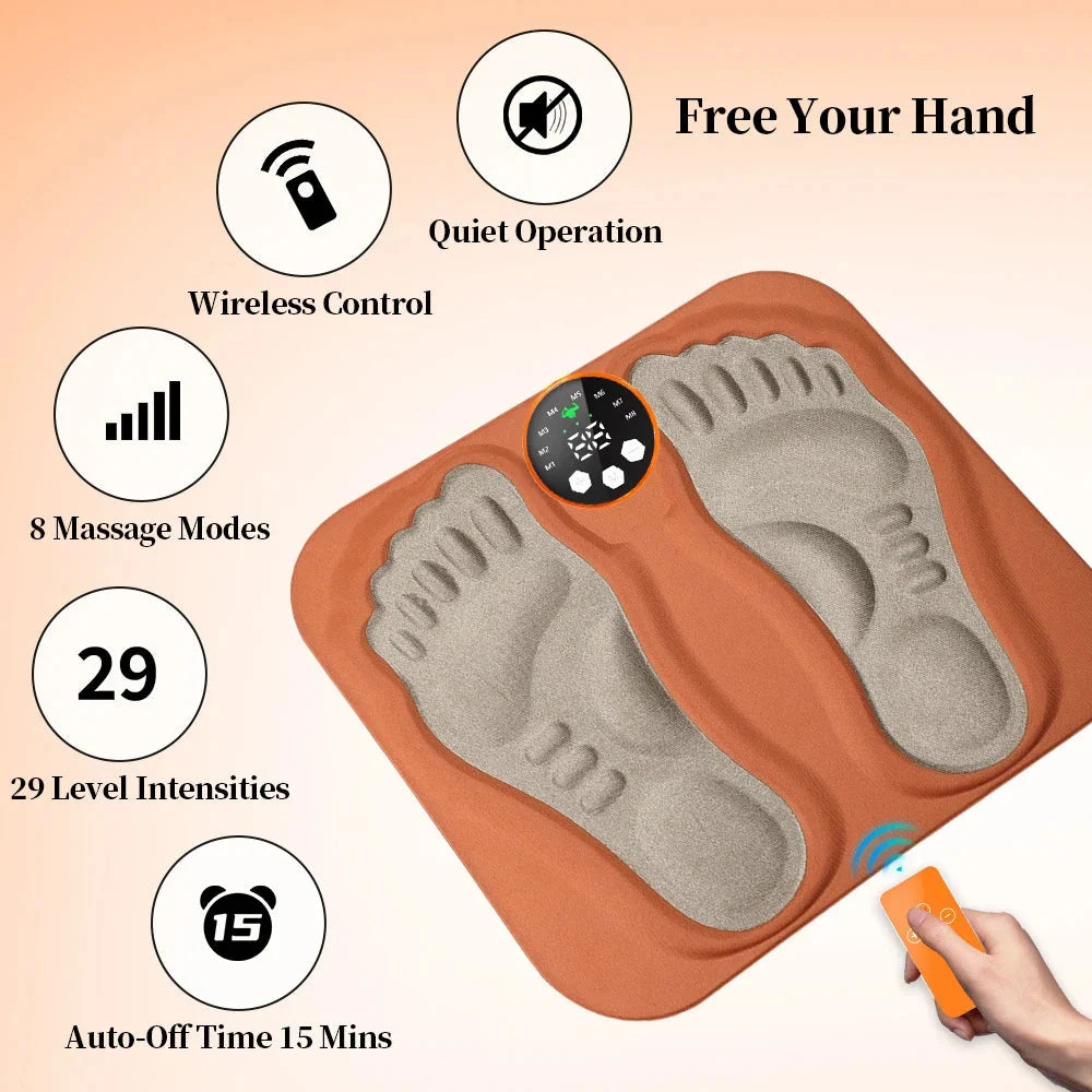 🦶 3D Foot Massage Mat – USB Rechargeable Electric Leg Massager
