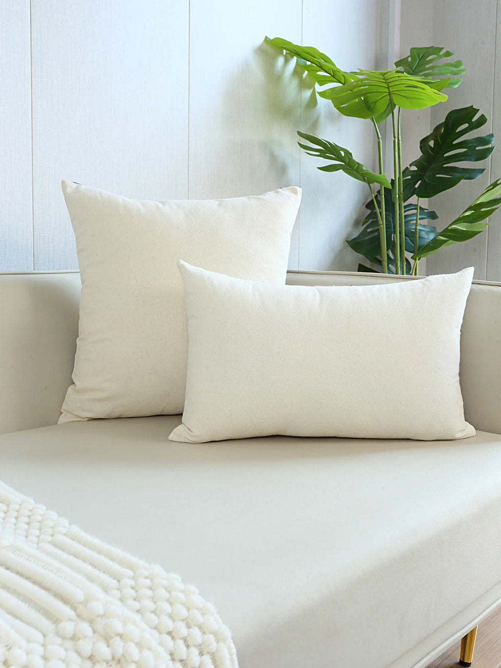 Boho Geometric Embroidered Cushion Cover – Decorative Throw Pillow Case for Couch & Bohemian Home Decor