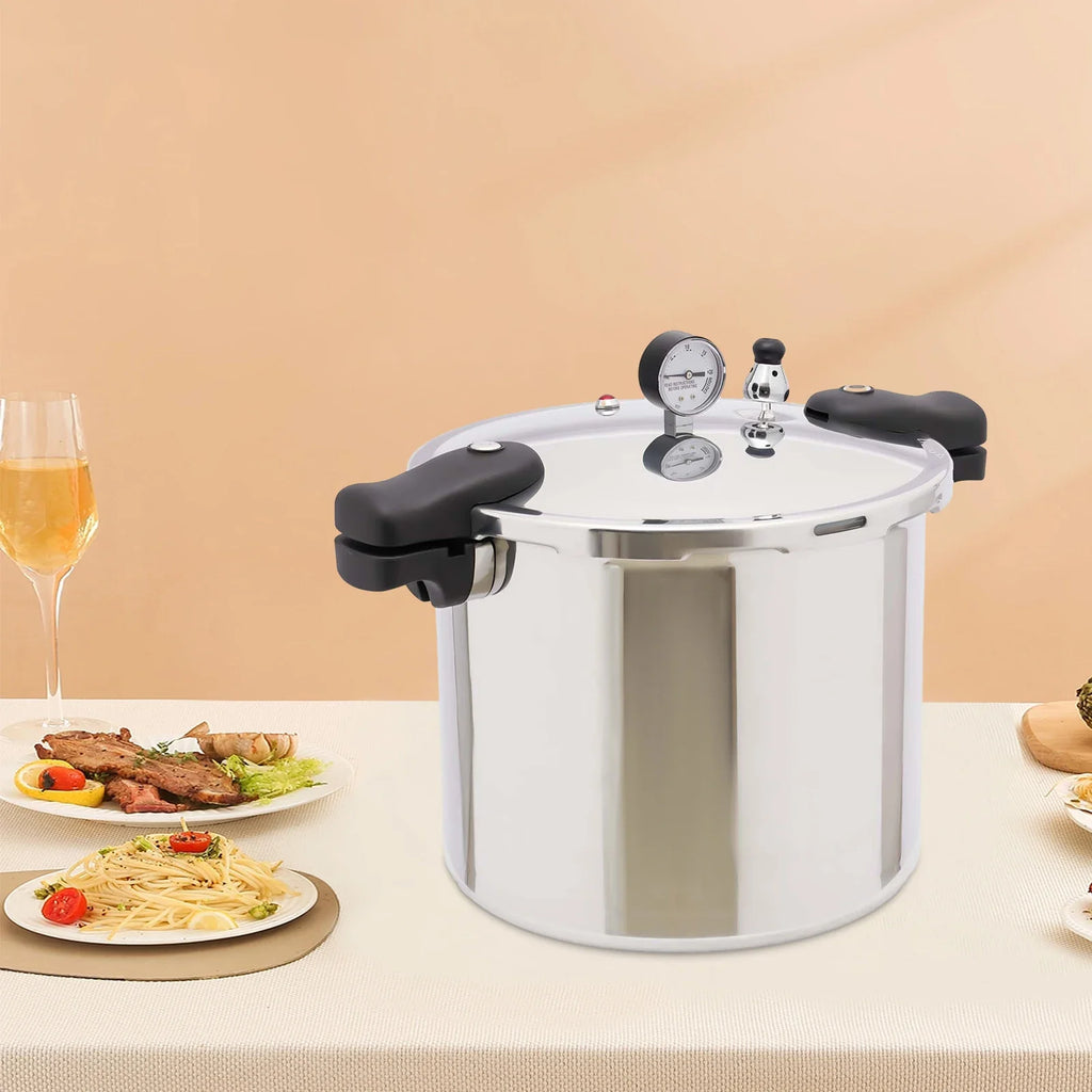 22L Large Capacities Pressure Cooker 90Kpa Commercial Stainless Steel Explosion-Proof Pressure Cooker For Gas Stoves 32*28cm