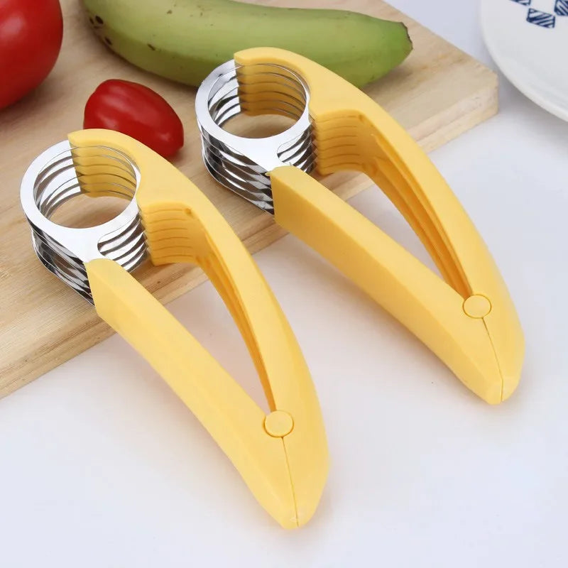 Creative Banana Slicer & Sausage Slicer – Stainless Steel Fruit Cutter