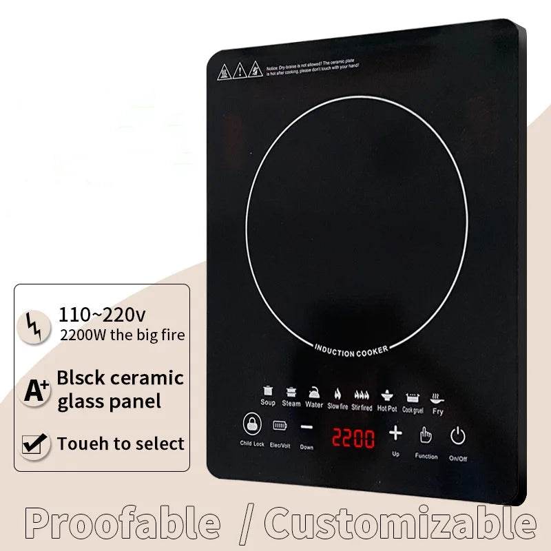 Portable Kitchen Countertop Induction Cooktop Burner