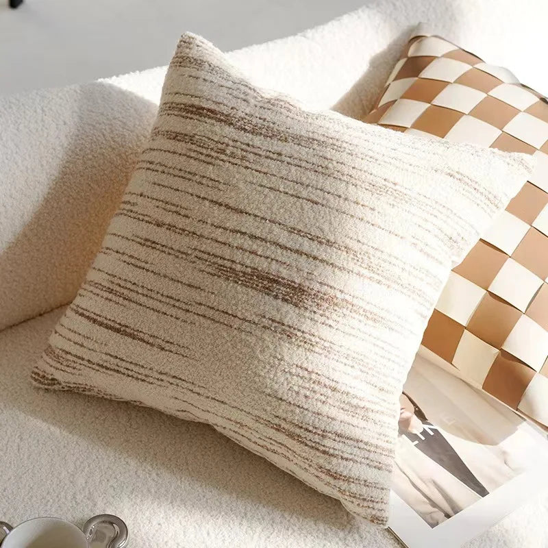 Vintage Nordic Throw Pillow Cover – Abstract Face