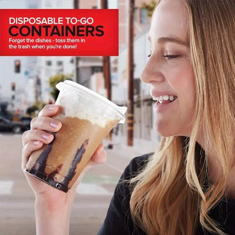 20 PCS,Disposable Coffee Cups - Direct Drink Lid, Leak-Proof PET, for Cafes, Milk Tea Shops, Parties & Cold Drinks