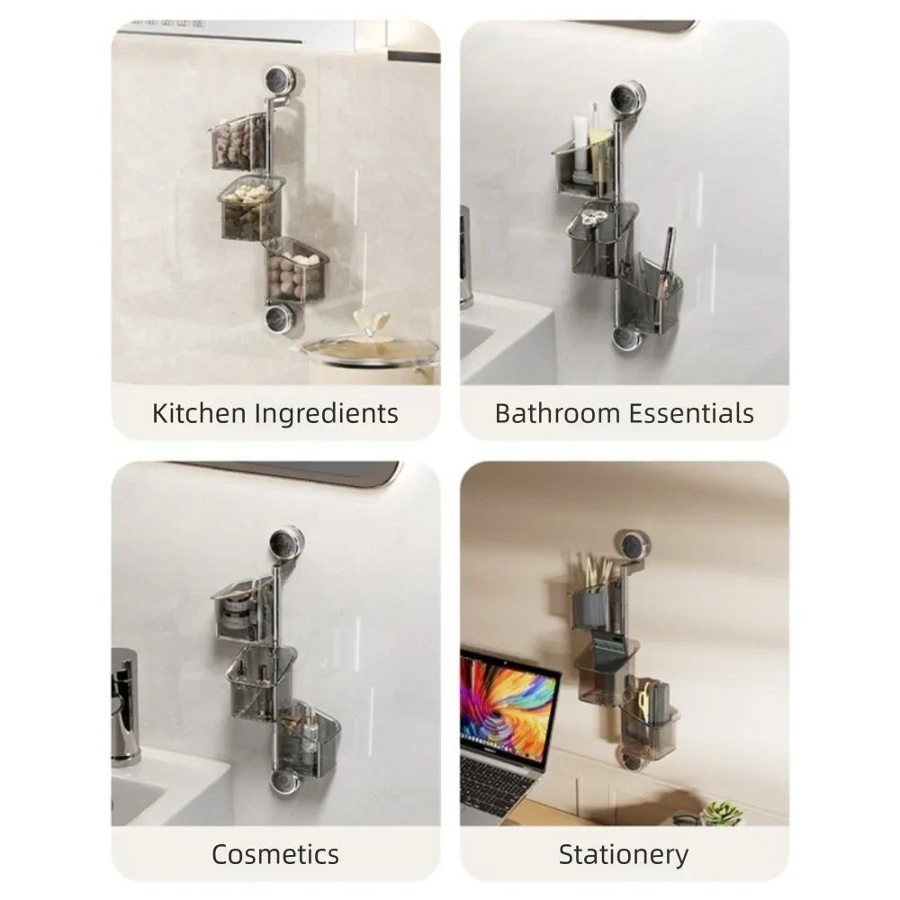 🧼 Wall-Mounted Rotatable Storage Basket