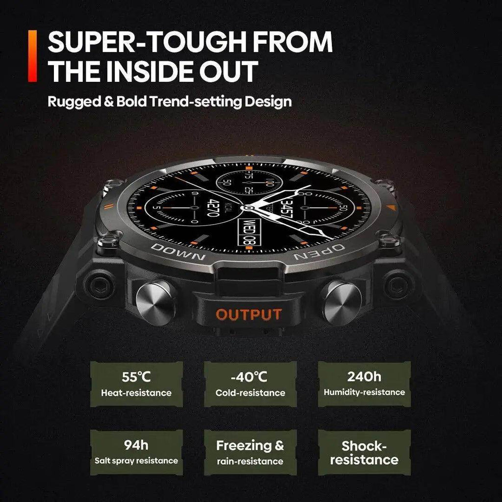 Rugged Fitness Sports Smartwatch for Men
