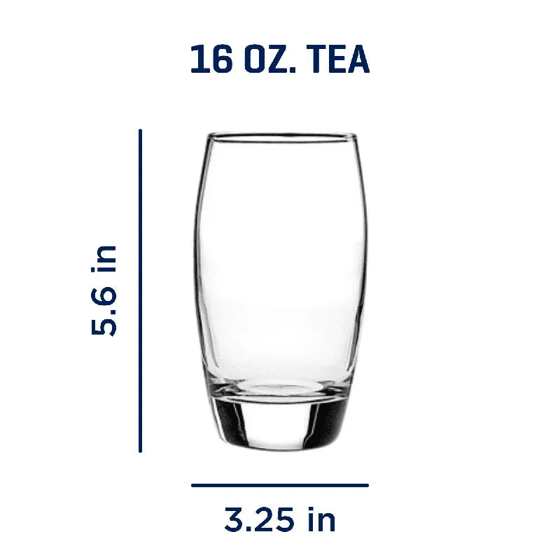 8-Piece Clear Drinking Glass Set – Heavy Base Dishwasher-Safe Everyday Glassware