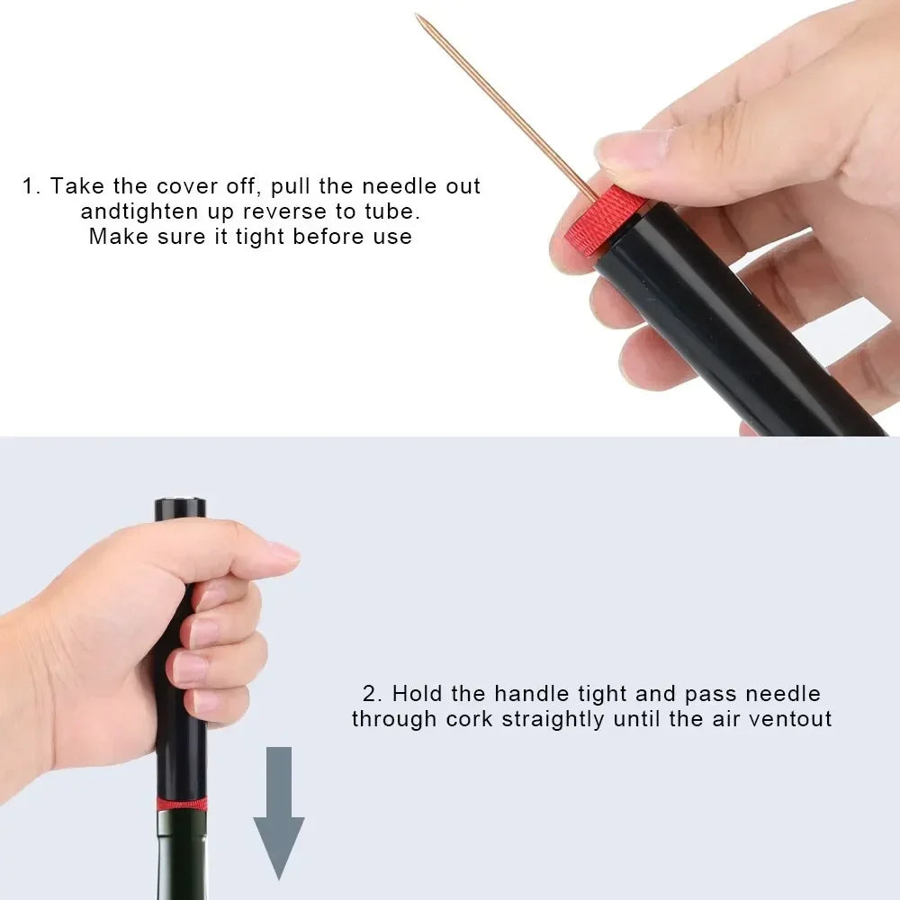 🍷 Air Pressure Wine Opener – Effortless Cork Removal