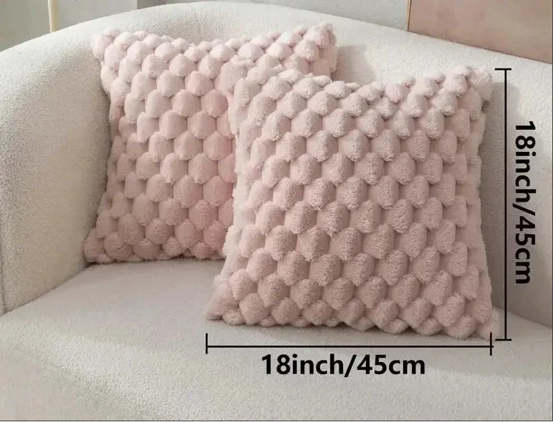 3D Plush Marshmallow Throw Pillow Cover