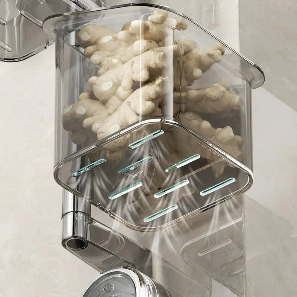 🧼 Wall-Mounted Rotatable Storage Basket