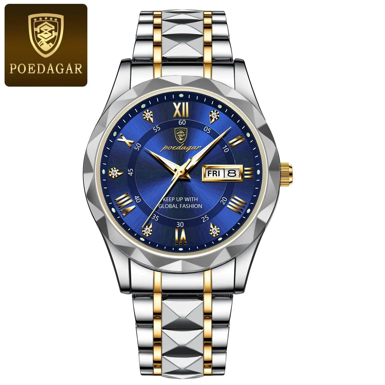 Luxury Wristwatch Stainless Steel Quartz Men's Watch