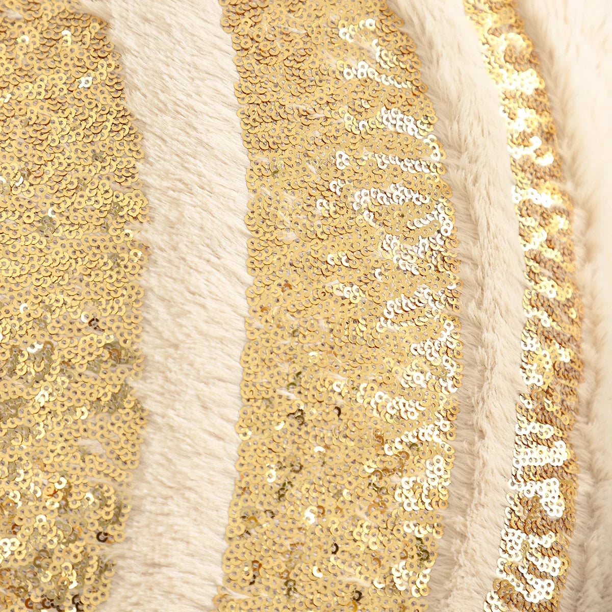Pumpkin Gold Sequin Embroidered Pillow Cover – Plush Fall Accent for Cozy Autumn Vibes