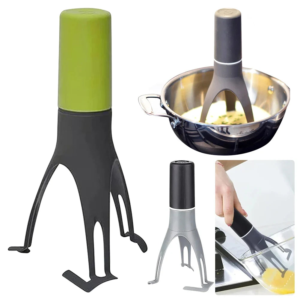 Battery-Operated Triangle Pan Stirrer – Multifunction Egg Whisk & Sauce Blender, Hands-Free Mixer for Soups, Cream, Sauces & Home Kitchen Use