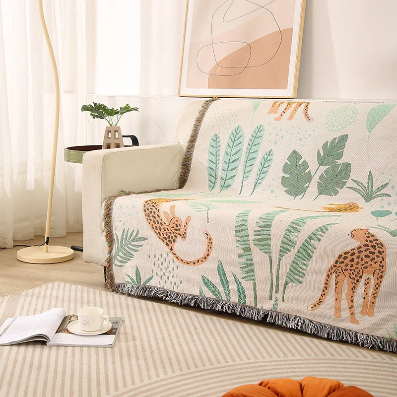 Boho Tassel Throw Blanket