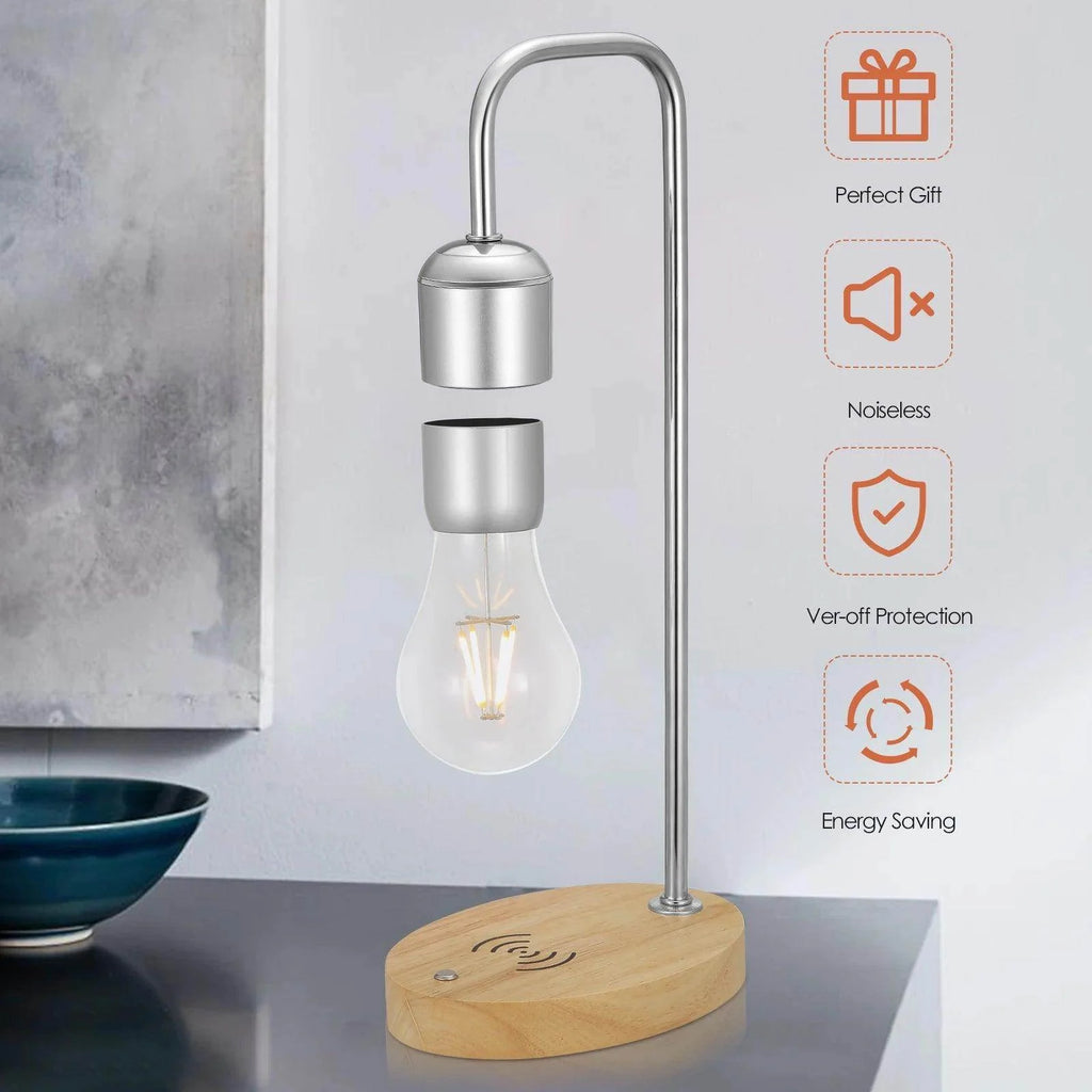 Modern Levitating Lamp With Floating Light Bulb