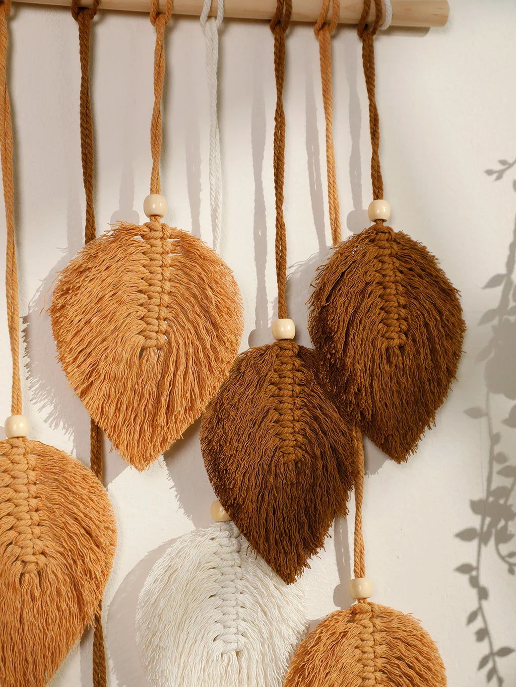Leaf Macrame Wall Tapestry – Boho Cotton Wall Hanging