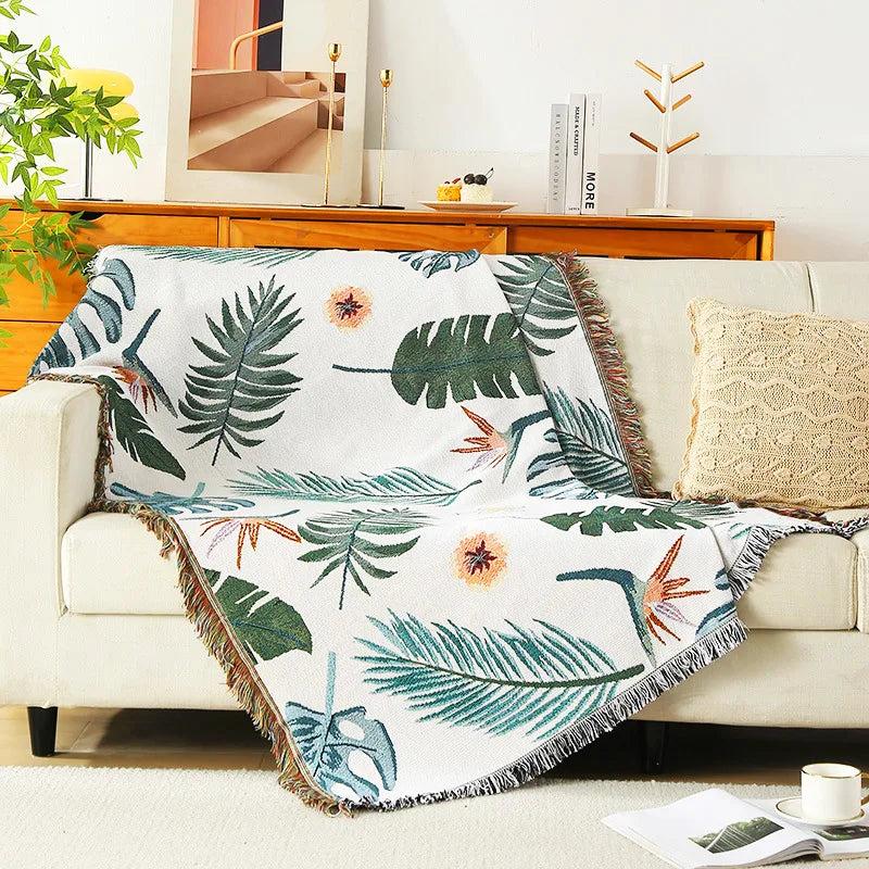 Boho Tassel Throw Blanket