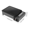 Portable Butane Gas Grill Stove Dual Inlets Adjustable Firepower with Carrying Case Grill Net for Camping Outdoor Use