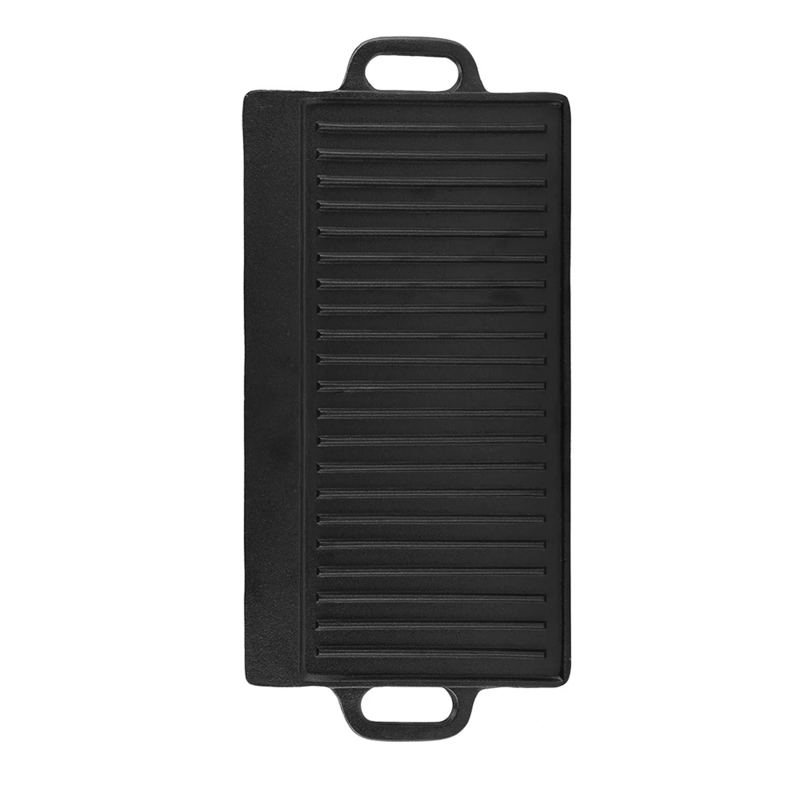 Non-Stick Cast Iron Grill Griddle Pan Ridged and Flat Double Sided Baking Cooking Tray Bakeware Grill Pan Cast Iron Grill Pan