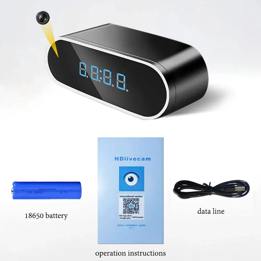 WiFi Clock Camera With Night Vision & Motion Detection