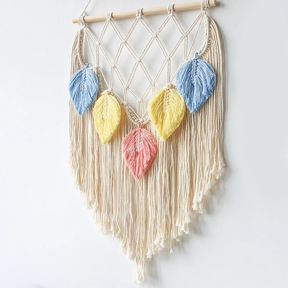 Leaves Hand-Woven Macrame Tapestries