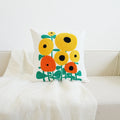 Boho Home Decor Floral Embroidered Pillow Cover – Square Decorative Cushion Case for Sofa & Home