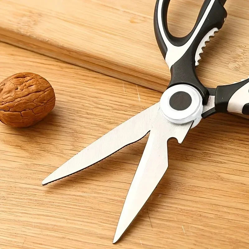 Multifunctional Stainless Steel Kitchen Scissors – Heavy-Duty Poultry, Meat & Fish Cutting Shears | Non-Slip, Durable Cooking Gadget