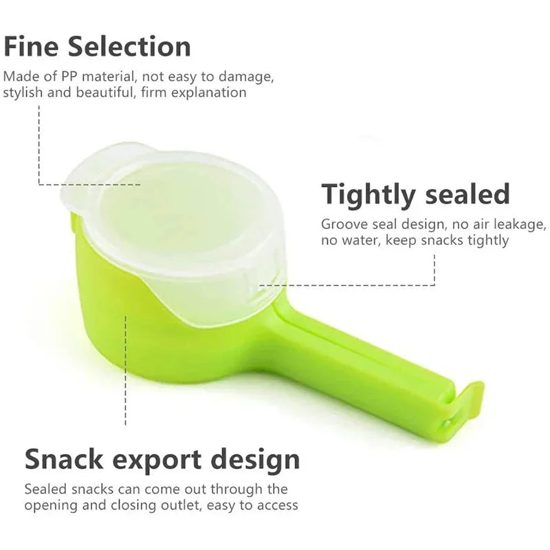 🥨 Food Storage Bag Sealing Clips with Pour Spouts