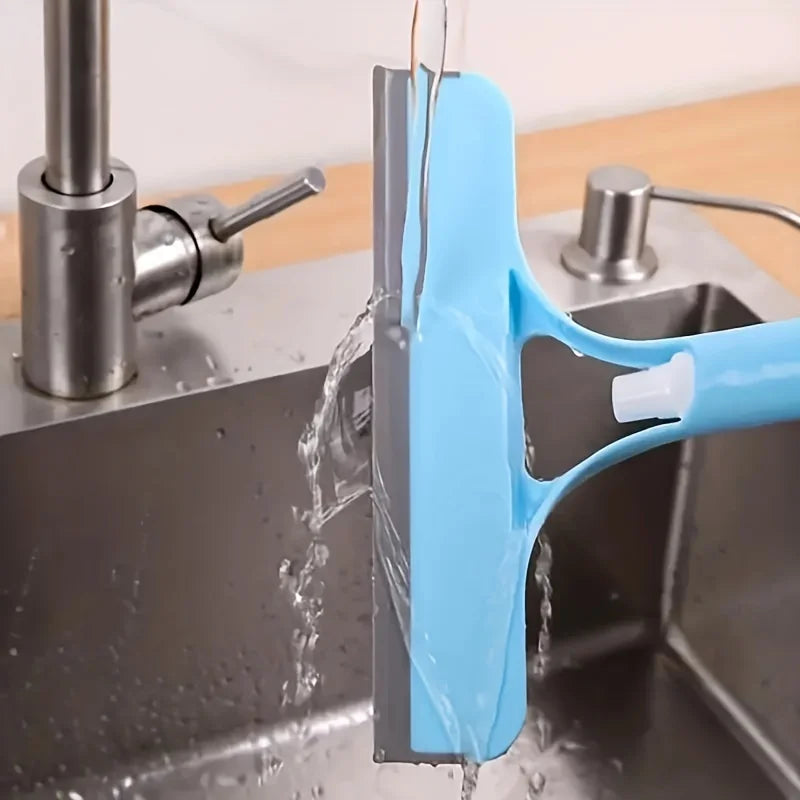 3-in-1 Glass Cleaner Tool – Window Scraper with Built-In Spray Bottle