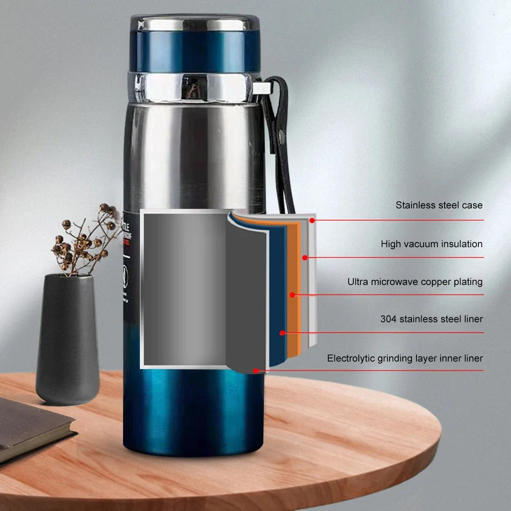 1000ml Insulated Thermal Water Bottle – Vacuum Flask for Hot & Cold Drinks