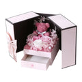 Rose Bear Gift Box with Eternal Rose and Necklace