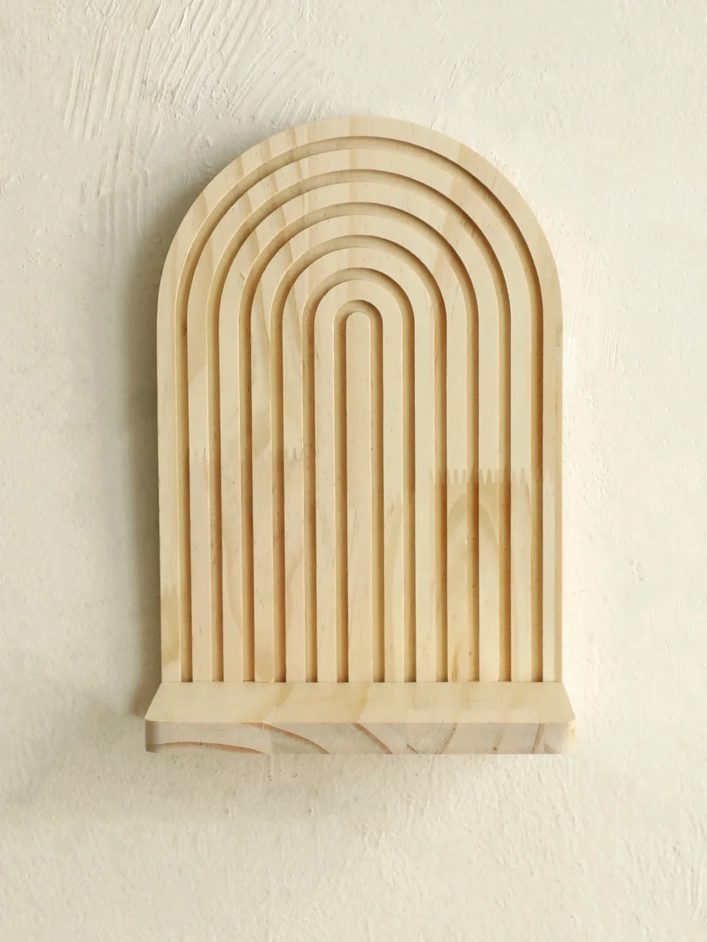 Boho Rustic Wooden Arch Display Shelf