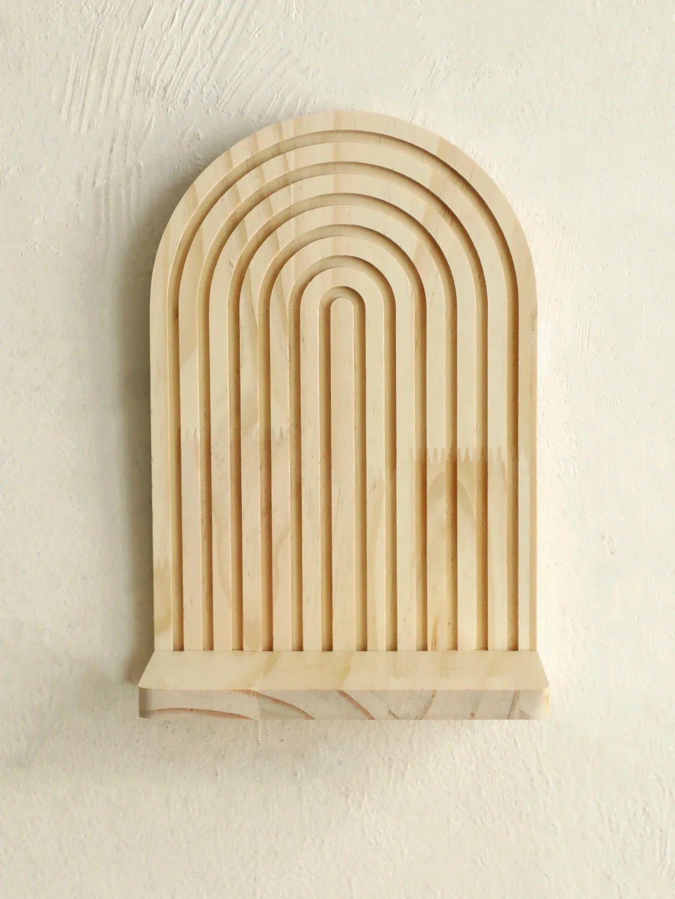 Boho Rustic Wooden Arch Display Shelf