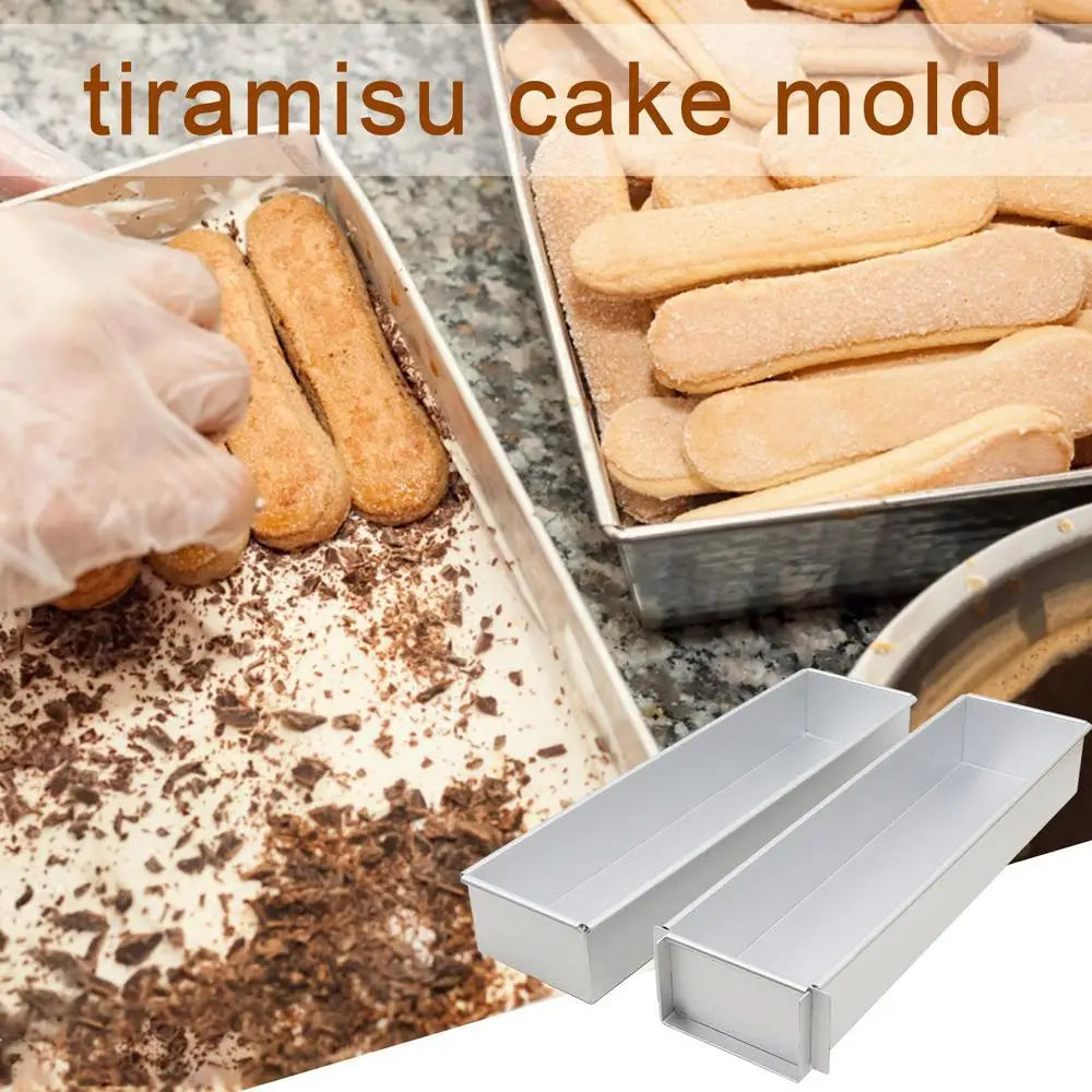 Aluminum Alloy Tiramisu Cake Mold – Rectangle Baking Pan for Professional Dessert Making, Pastries & Kitchen Use