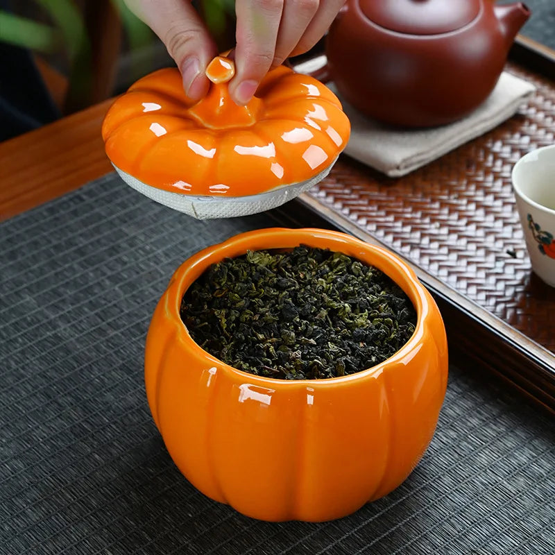 Ceramic Pumpkin Jar