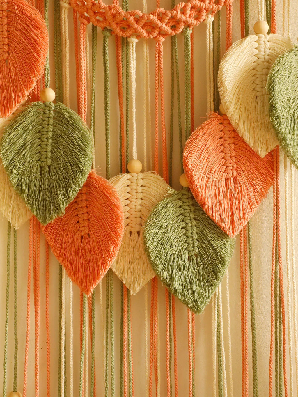 Leaves Hand-Woven Macrame Tapestries