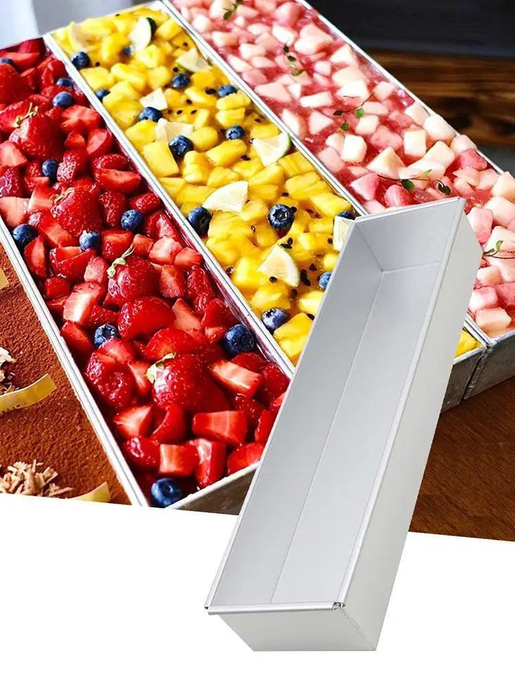 Tiramisu Cake Mold Rectangle Cake Pan Aluminum Alloy Tiramisu Dessert Making Molds Baking Professional Tool Kitchen Accessories