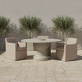 Moe's Home Magnolia Outdoor Dining Table Cream