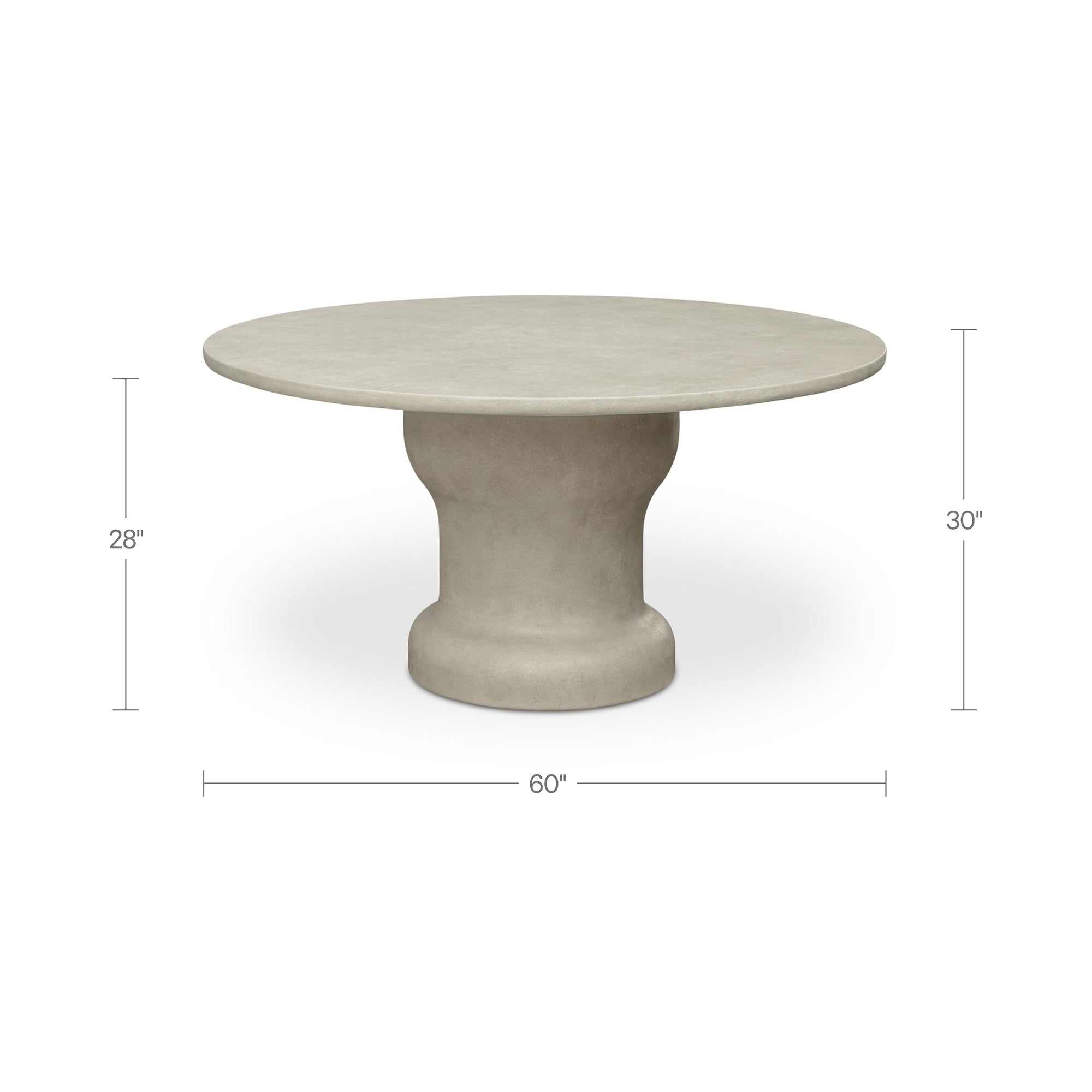 Moe's Home Magnolia Outdoor Dining Table Cream