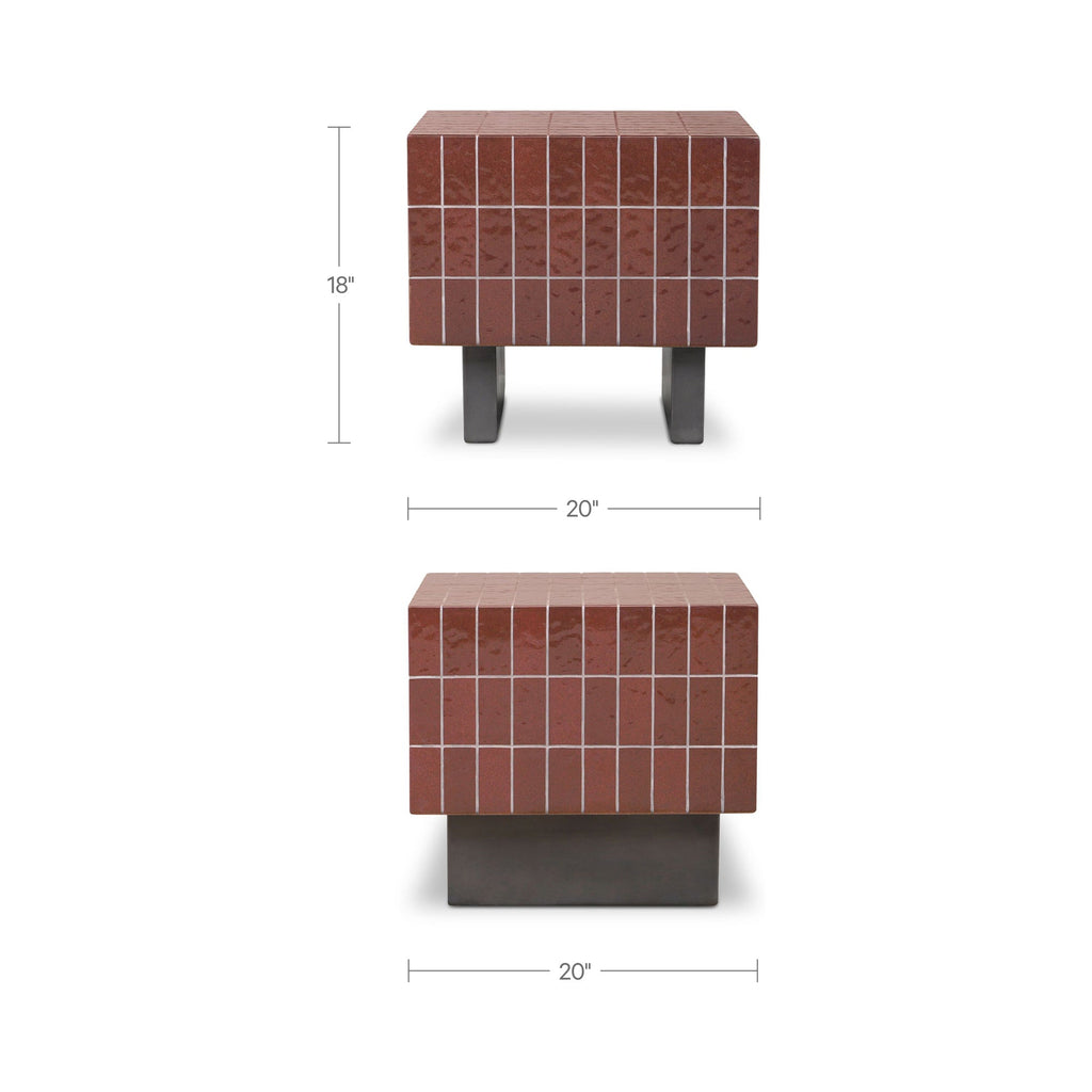 Moe's Home Farren Outdoor Side Table Brown