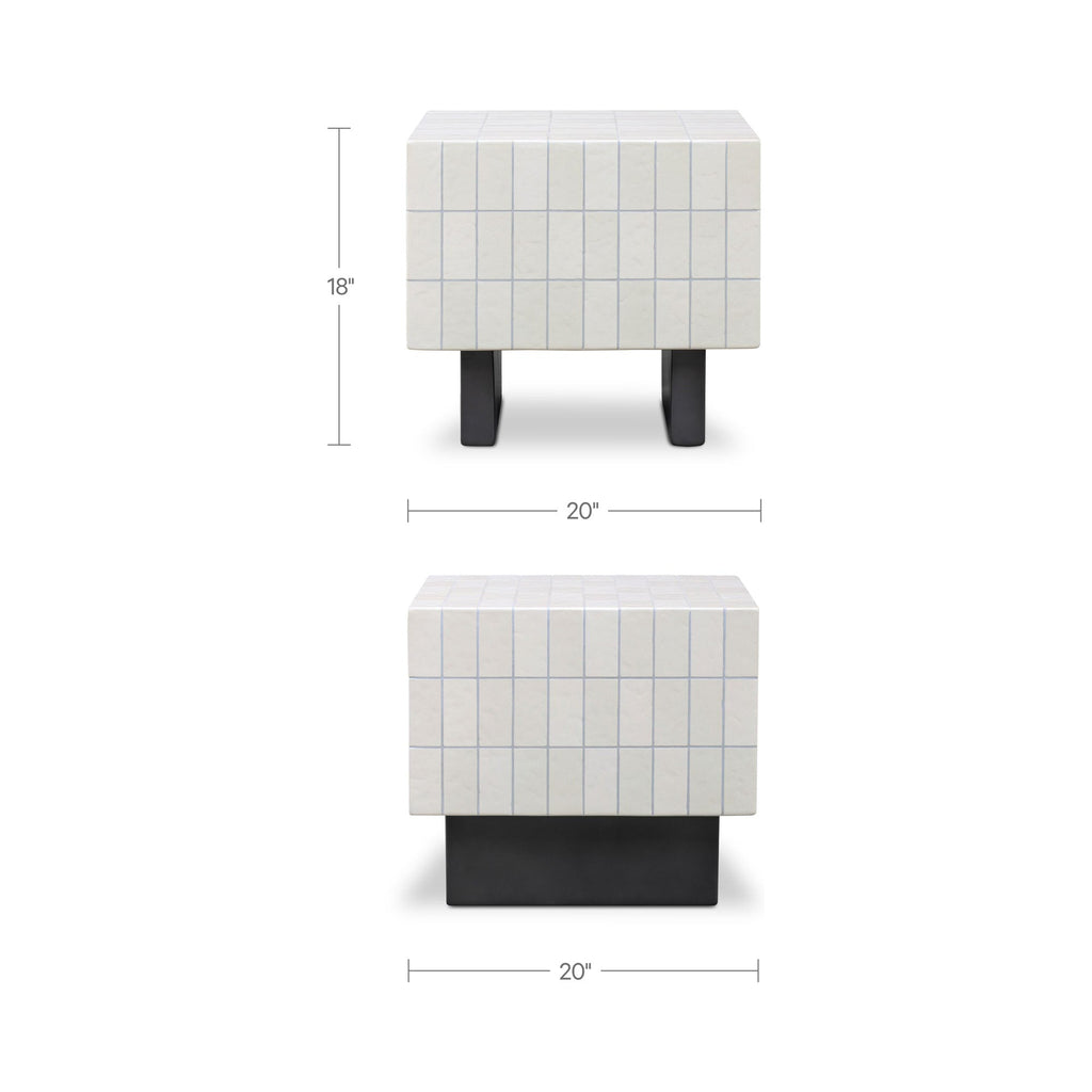 Moe's Home Farren Outdoor Side Table Cream